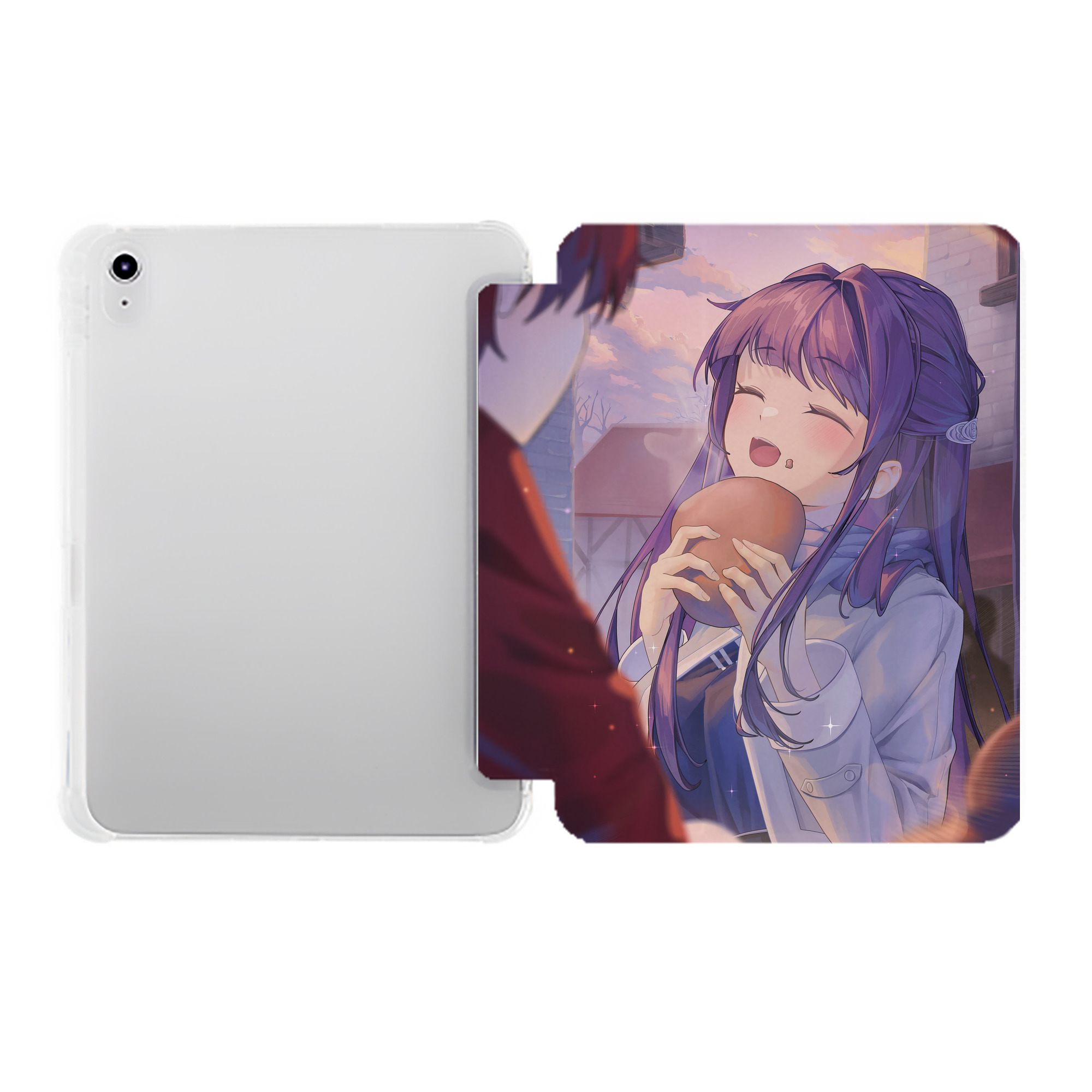 （画像用） 葬送のフリーレン Frieren IPad ケース ペン収納付き 三つ折りスタンド PUレザー×シリコン 対応機種9.5/10.5/10.9インチ